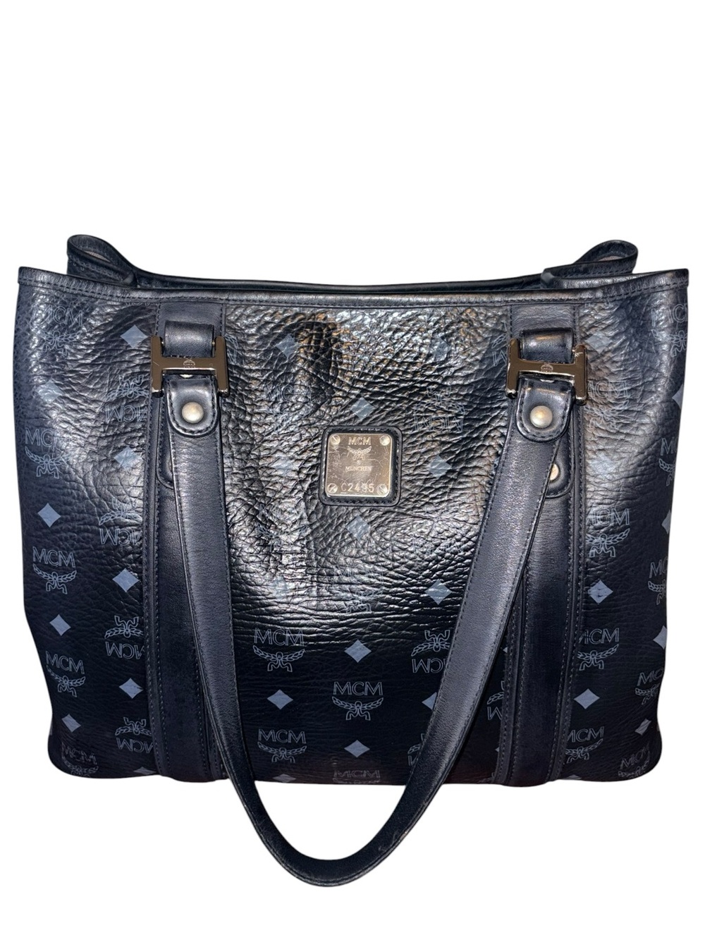 MCM Visetos Leather Tote Bag - Picture 2 of 16
